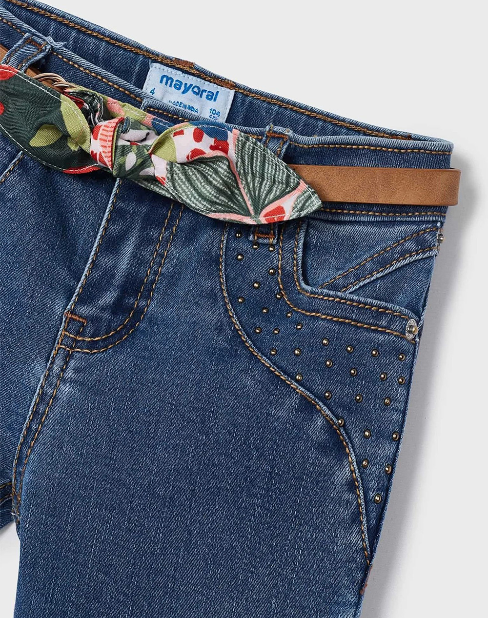 MAYORAL Παντελονι μακρυ ζωνη M3509-60 DenimBlue φωτογραφία