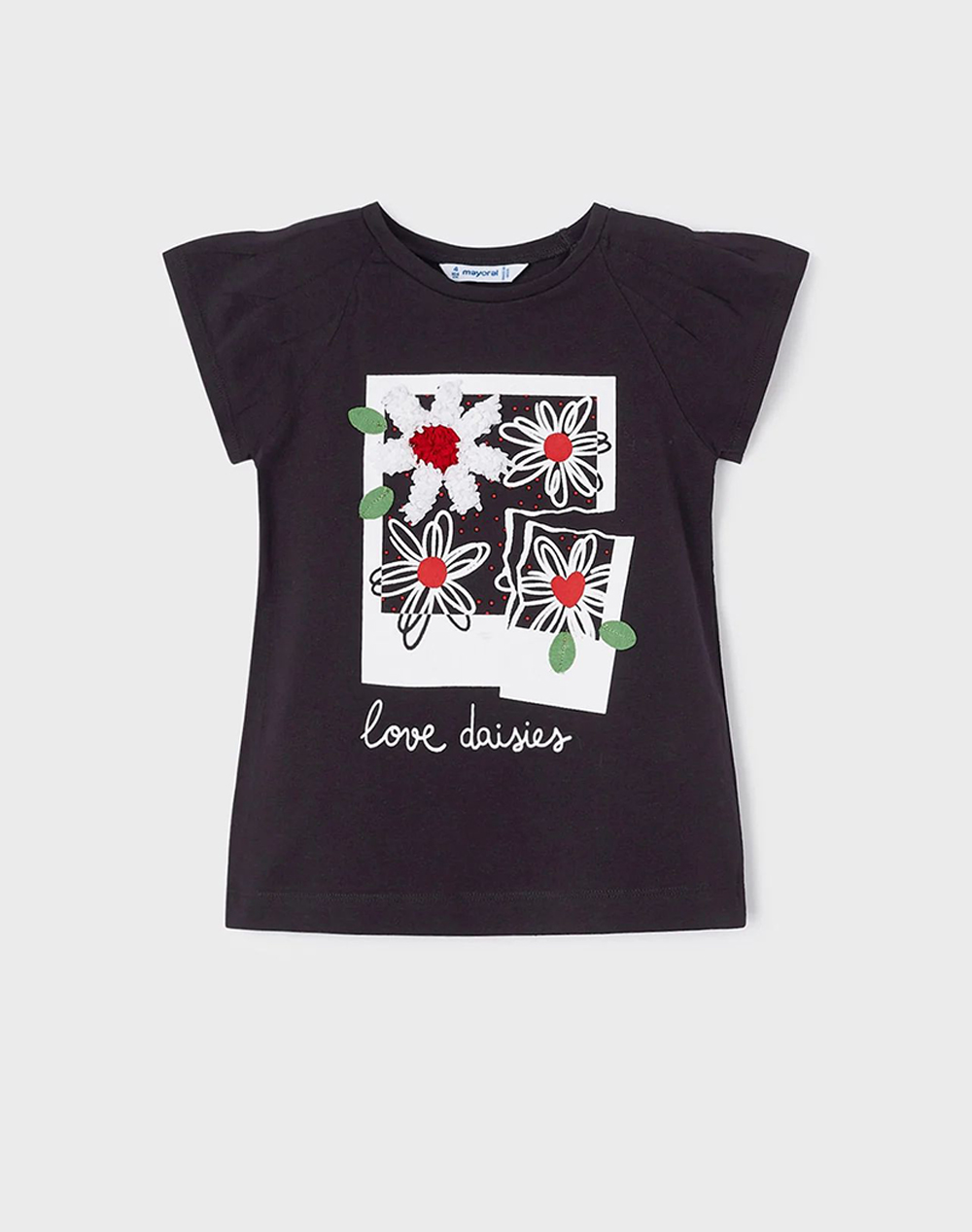 MAYORAL Μπλουζα κοντ/κη απλικα 3071-53 Black
