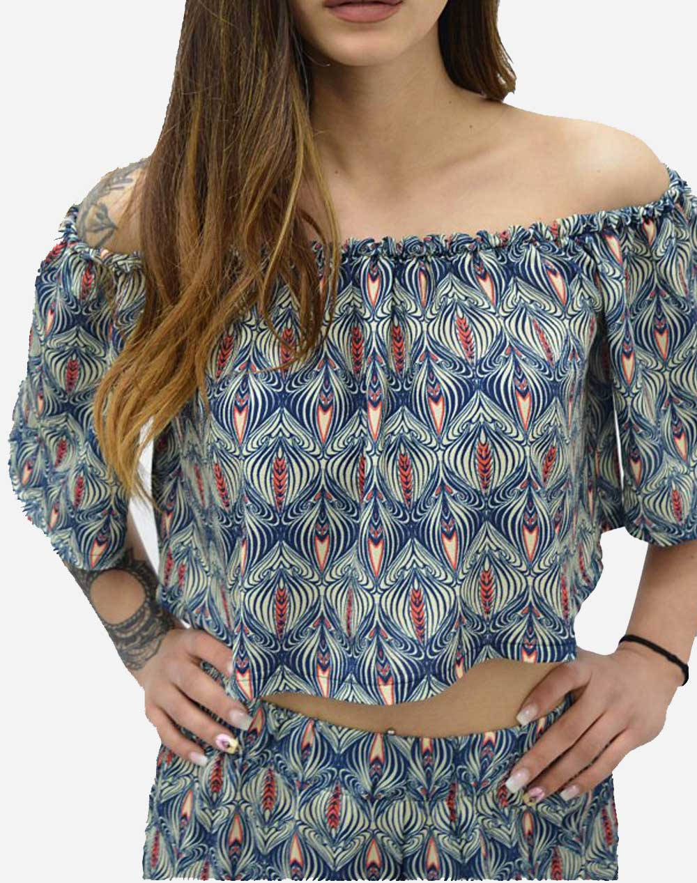 LA DOLLS ΓΥΝΑΙΚΕΙΟ CROP TOP S17-70-ABS-Mlt Multi 9010ALADO3460002_XR16173