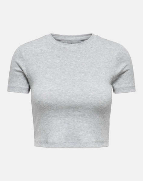 ONLY Onlkira S/S Bling O-Neck Short Top, Top Corto Donna Con Dettagli Scintillanti. Girocollo, Maniche Corte, Vestibilità Regolare. Perfetto Per La Primavera.