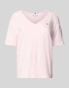 TOMMY HILFIGER SLUB CROP V-NK SS