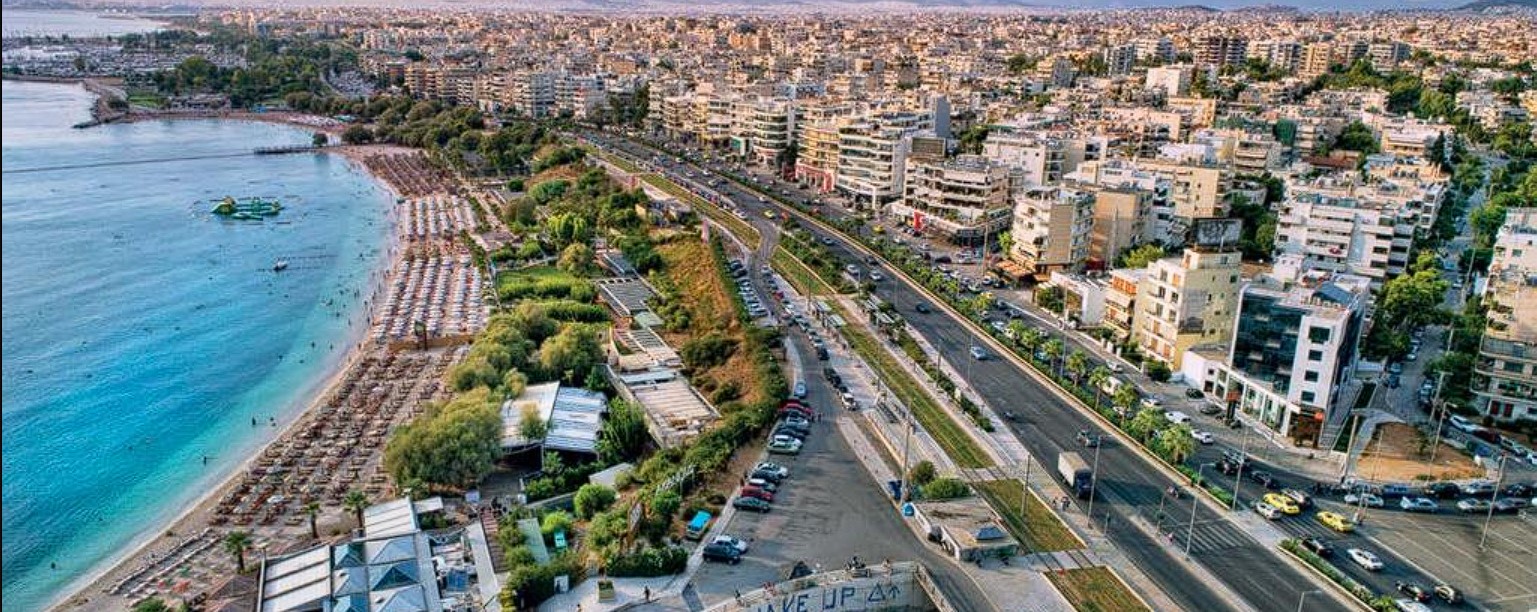 Άλιμος — παραθαλάσσιο φόντο